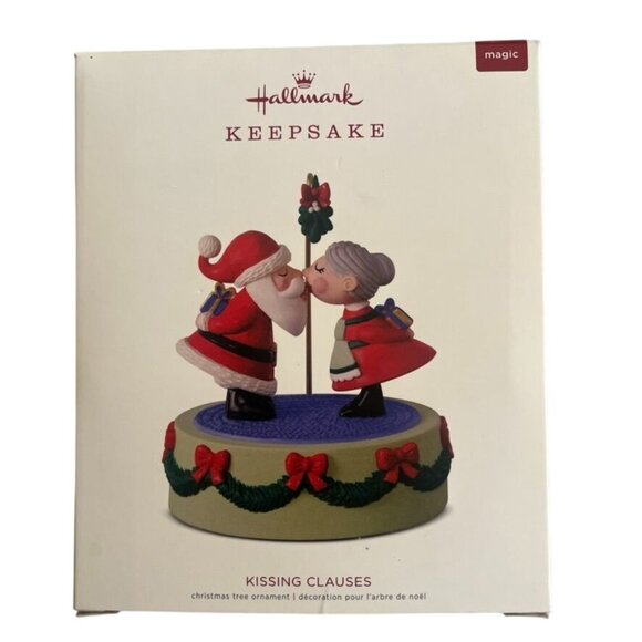 Hallmark Keepsake Kissing Clauses Ornament 2018 Christmas Magic Sound NIB - Picture 1 of 4